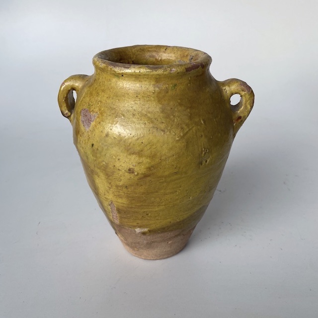 JAR or VASE, Pottery Pickling Yellow